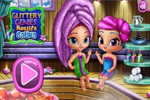 Shimmer and Shine in the sauna