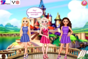 Elsa, Rapunzel and Moana style dress Pretty Cure