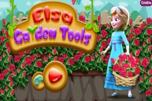 エルサと園芸道具