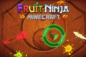 Fruit Ninja versión Minecraft