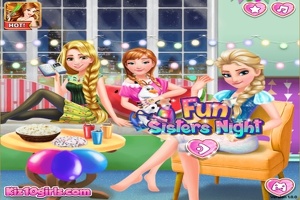 Elsa, Rapunzel und Anna: Fun Night