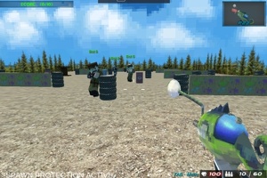 Multijogador divertido de tiro com paintball