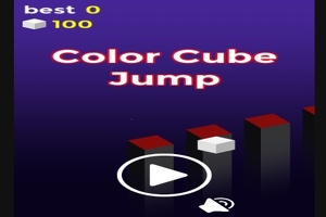 Цветной кубик прыжок