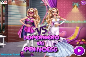 Oblečte naši dívku jako superhrdinu a princeznu