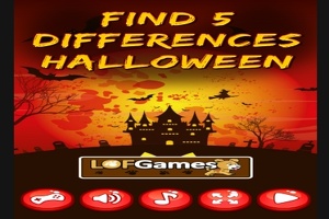 Najděte 5 rozdílů halloweenu