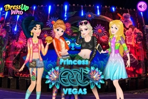 Jasmine, Anna, Elsa og Aurora deltager i EDC-festivalen i Las Vegas