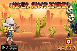 Cowgirl schießt die Zombies