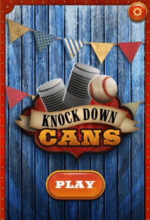 Knock down cans