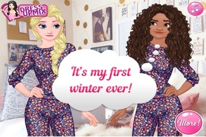 موانا وإلسا: أزياء الشتاء