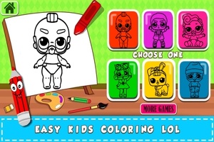 Coloriage LOL facile pour les enfants