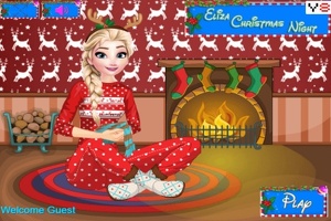 Vestir-se Elsa para o Natal