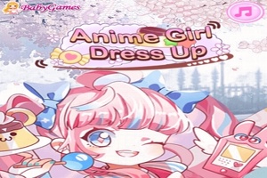 アニメの女の子のドレスアップ