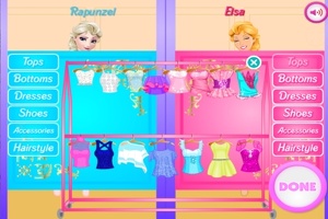 Rapunzel y Elsa: Concurso de moda 2