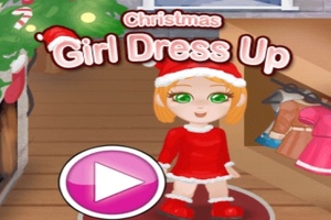 Dress up das Mädchen für Weihnachten