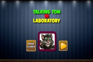 Pratende Tom in laboratorium