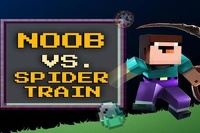 Noob VS Spider Train Subway Surfers style