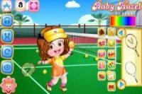 Baby Hazel viste para jugar tenis