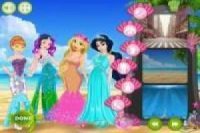 Princesas Disney en el desfile de la sirena