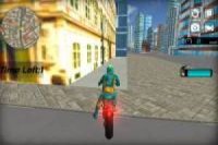 Racing with the Spiderman Motorcycle