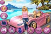 Barbie and her modern car