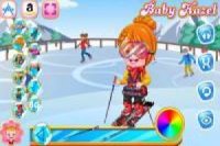 Baby Hazel se viste para esquiar con sus amigas