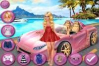 Barbie and her modern car