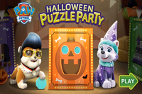 Paw Patrol: Halloween Puzzle Party Online