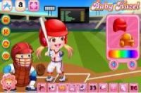 Baby Hazel se viste para jugar Baseball