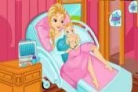 Elsa from Frozen gives birth to her baby