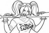 Harley Quinn para Colorear